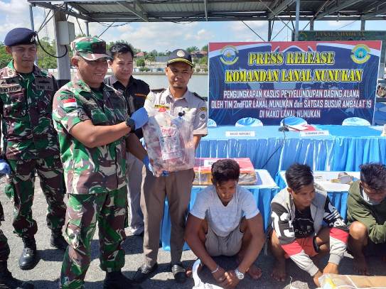 Angkatan Laut Nunukan Gagalkan 2 Ton Daging Alana Ilegal Dari Malaysia