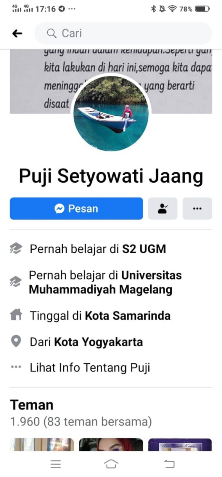 Facebook Isteri Walikota Samarinda di Hack, Galang Dana Untuk Baksos Lewat Rekening