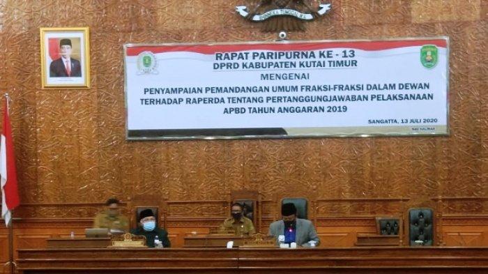 Bahas Pelaksanaan APBD 2019, Fraksi Minta Pemkab Kutim Lampirkan Hasil Pemeriksaan BPK