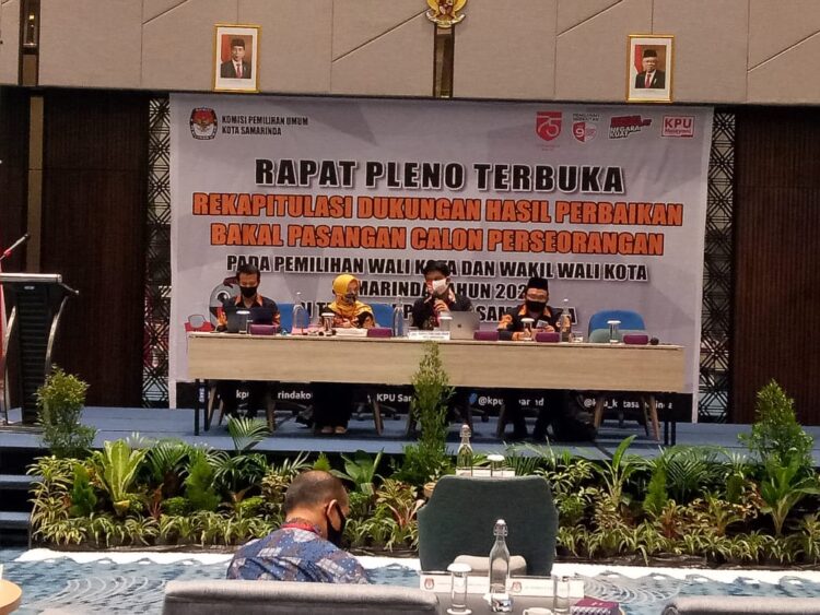 Dimulai Rapat Pleno Terbuka Rekapitulasi Dukungan Hasil Perbaikan KPU Samarinda