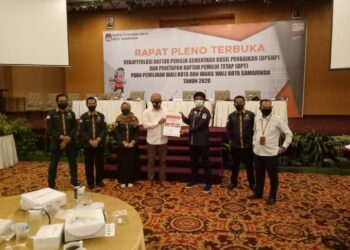 Rapat Pleno KPU Samarinda Tetapkan DPT Pilwali Samarinda 576. 981 Orang