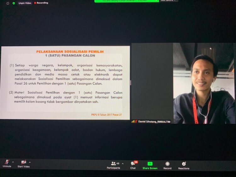 Webinar RMI, Kolom Kosong Bukan Golput di Pilkada 2020