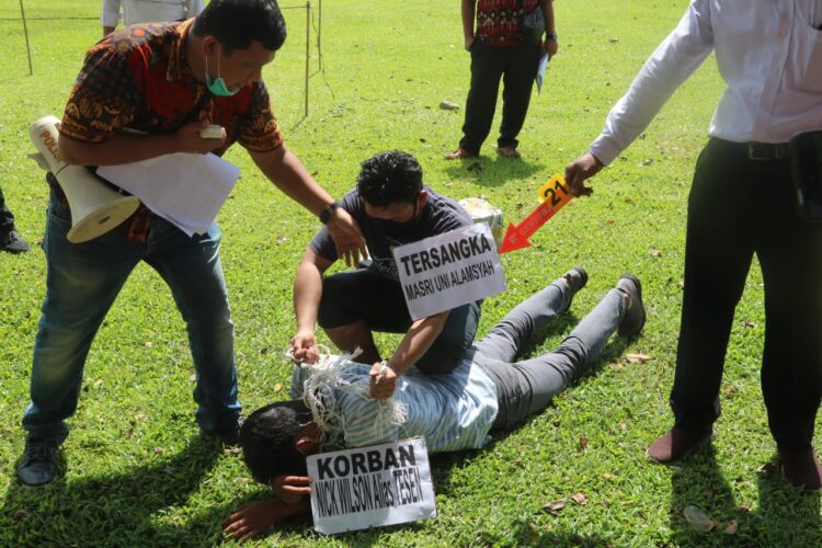 Polresta Deli Serdang Gelar Rekonstruksi Kasus Pembunuhan