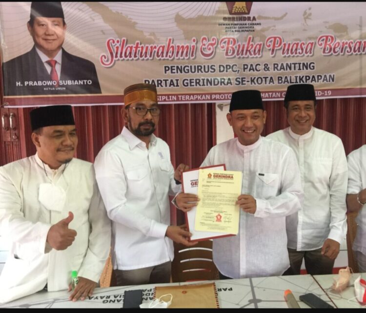 Partai Gerindra berikan Mandat Kepada Sabaruddin Panrecalle Sebagai Calon Wakil Walikota Balikpapan